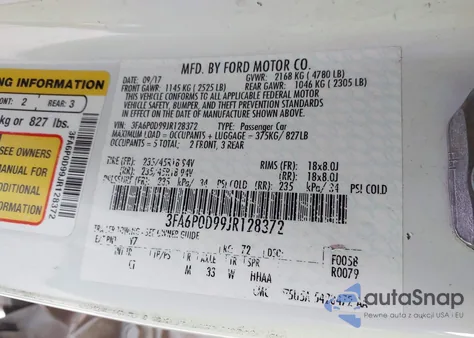 2018 Ford Fusion Titanium из США, поврежденный, VIN 3FA6P0D99JR128372